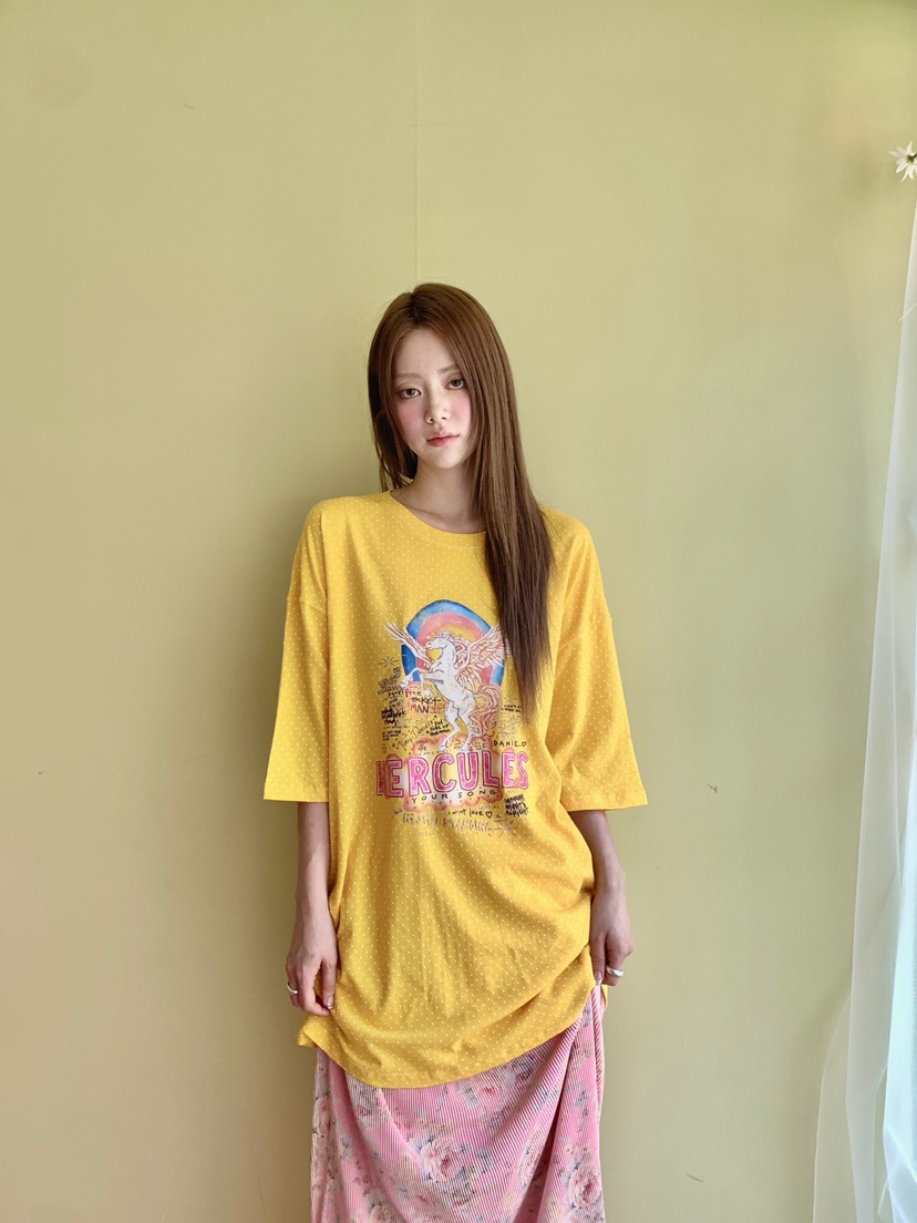 MAISONDEGLORY東大門實拍韓國女士新款熱賣26夏季T恤圓點MAISON DE GLORYT恤