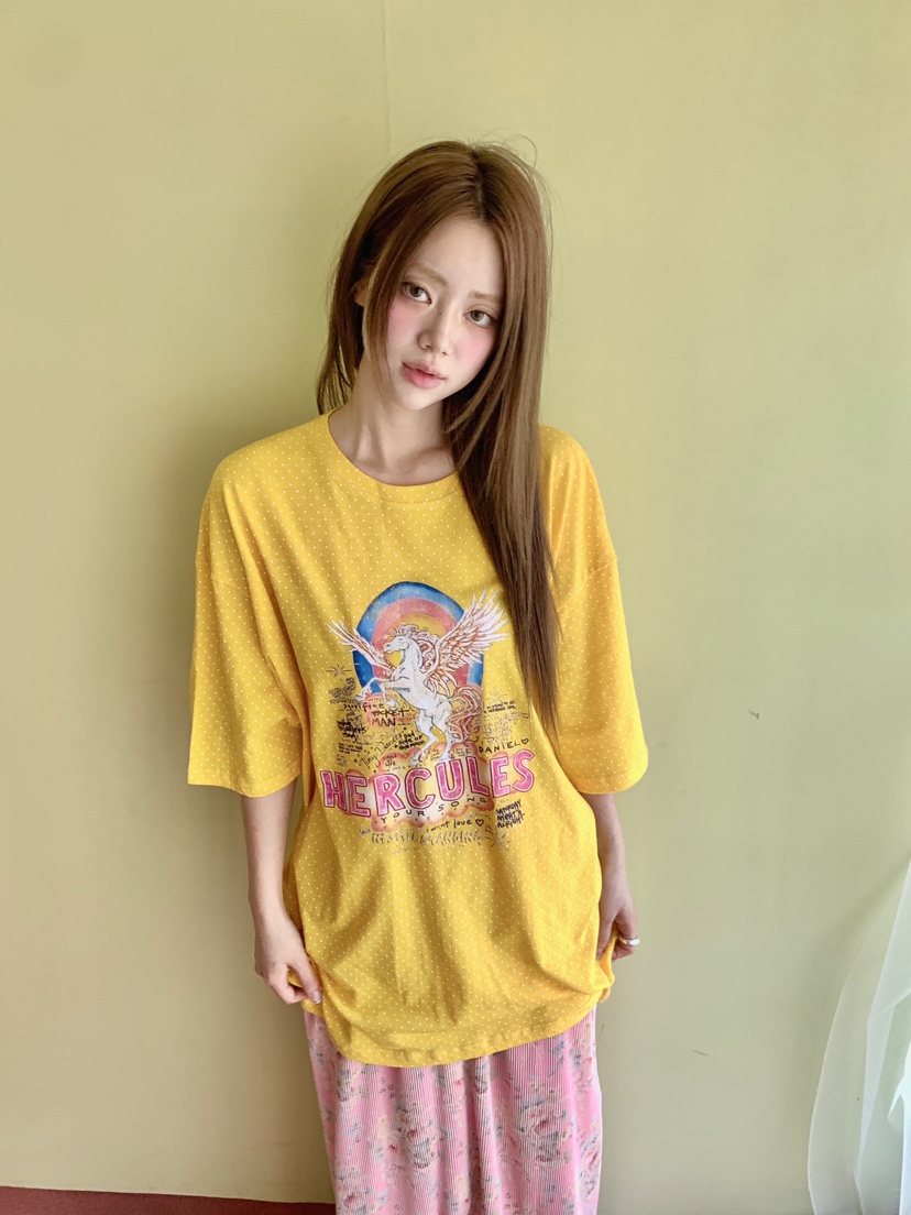 MAISONDEGLORY東大門實拍韓國女士新款熱賣26夏季T恤圓點MAISON DE GLORYT恤圖色1