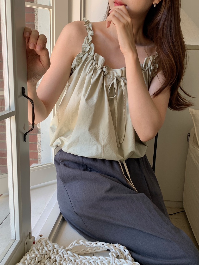 BLEECKER韓國直郵女士新品職業熱賣26夏季時尚休閑吊帶背心BLEECKER吊帶/背心