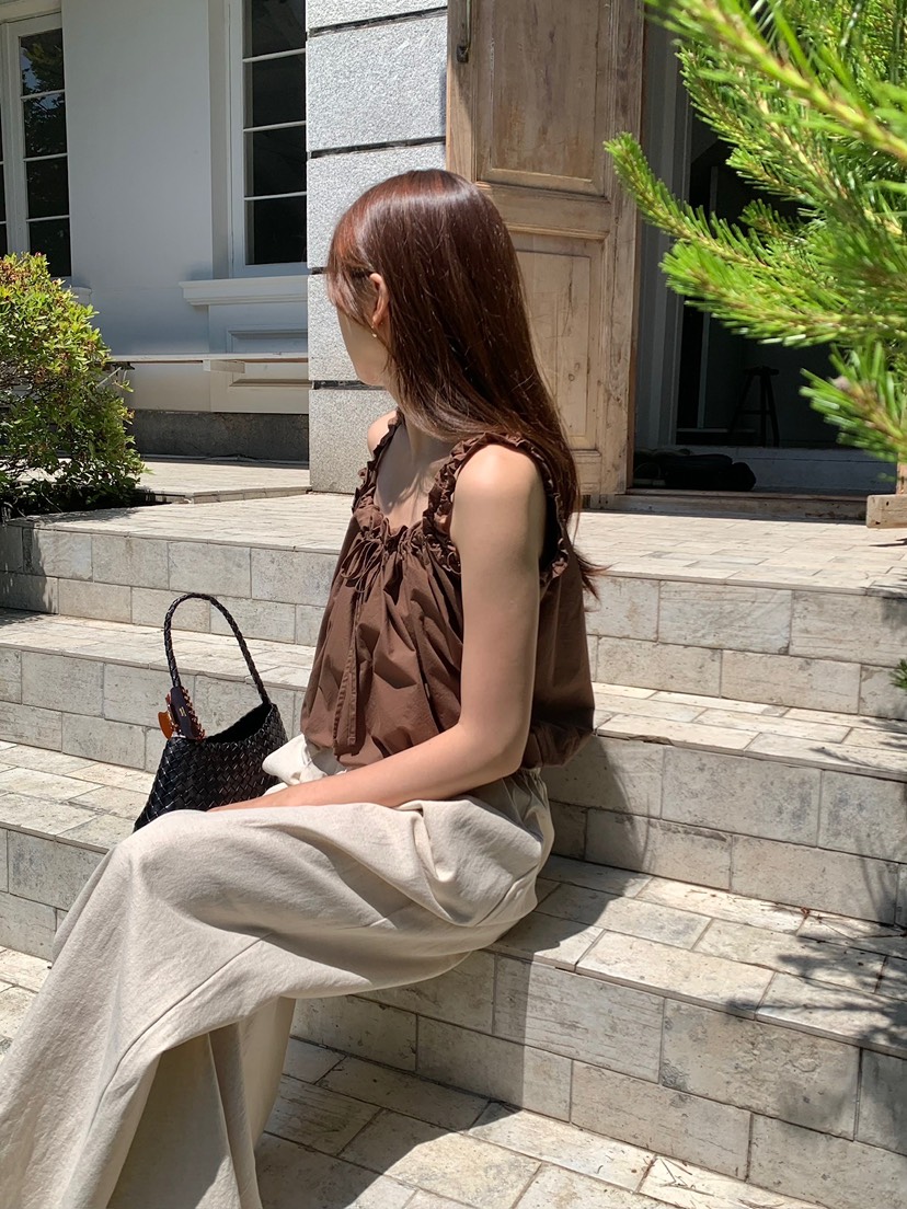 BLEECKER韓國直郵女士新品職業熱賣26夏季時尚休閑吊帶背心BLEECKER吊帶/背心