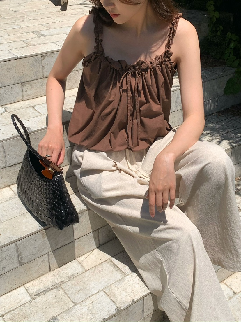 BLEECKER韓國直郵女士新品職業熱賣26夏季時尚休閑吊帶背心BLEECKER吊帶/背心