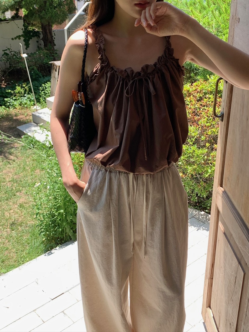 BLEECKER韓國直郵女士新品職業熱賣26夏季時尚休閑吊帶背心BLEECKER吊帶/背心