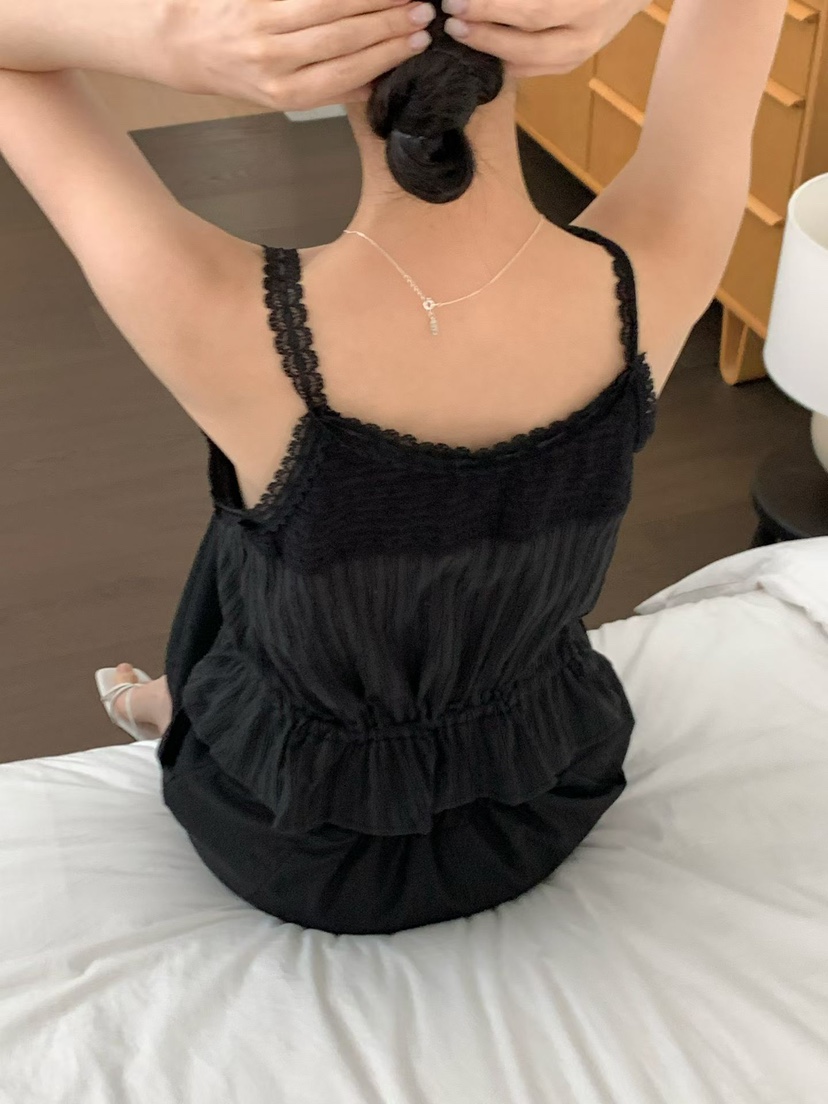 BINUS韓國直郵女士新款推薦人氣熱賣職業吊帶背心蕾絲無袖BINUS吊帶/背心