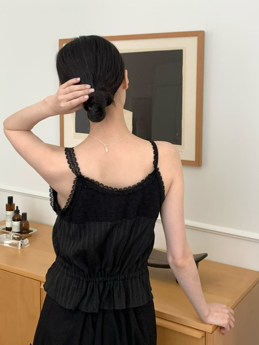 BINUS韓國直郵女士新款推薦人氣熱賣職業吊帶背心蕾絲無袖BINUS吊帶/背心