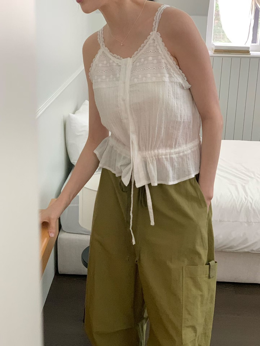 BINUS韓國直郵女士新款推薦人氣熱賣職業吊帶背心蕾絲無袖BINUS吊帶/背心
