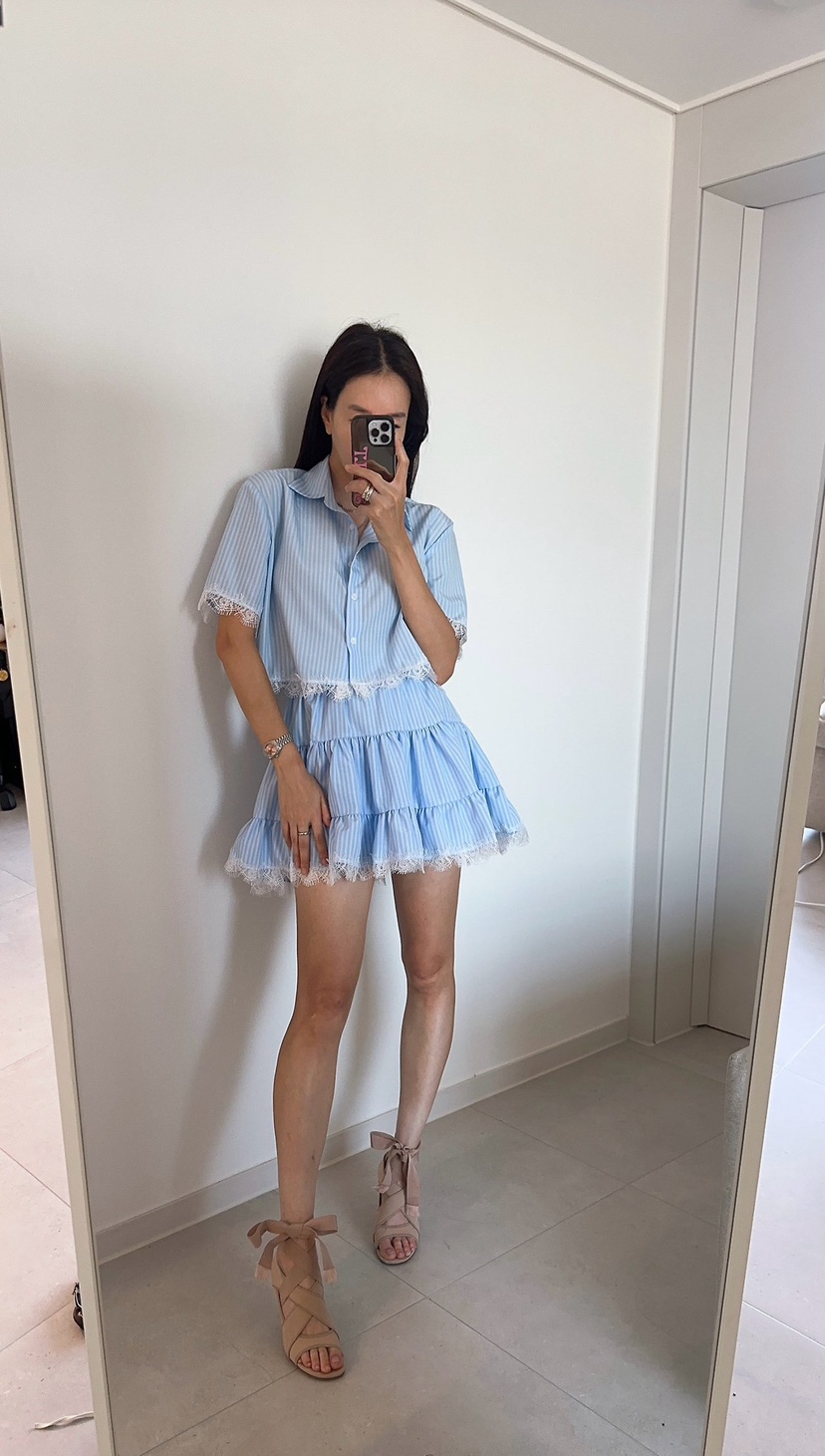 SOUIT東大門實拍韓國女士新款26春夏26夏季人氣襯衫蕾絲衫SOUIT by mabel-L襯衫/蕾絲衫