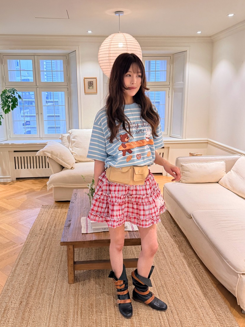 BOUTIQUE-L韓國代購女裝新品休閑職業熱賣推薦時尚26春夏T恤BOUTIQUE-LT恤