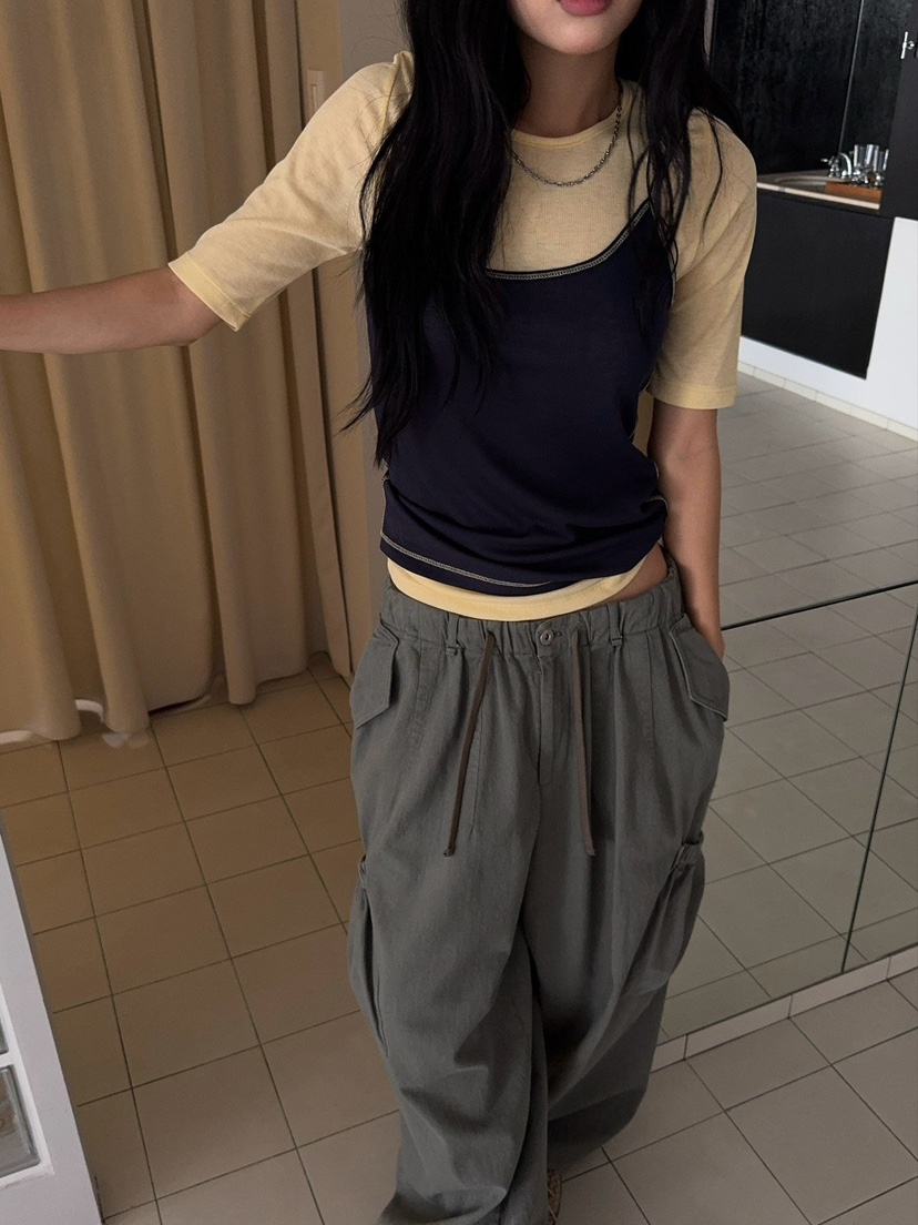 SUNDER MARKET韓國代購女士新品人氣休閑26夏季時尚套裝SUNDER MARKET套裝圖色1