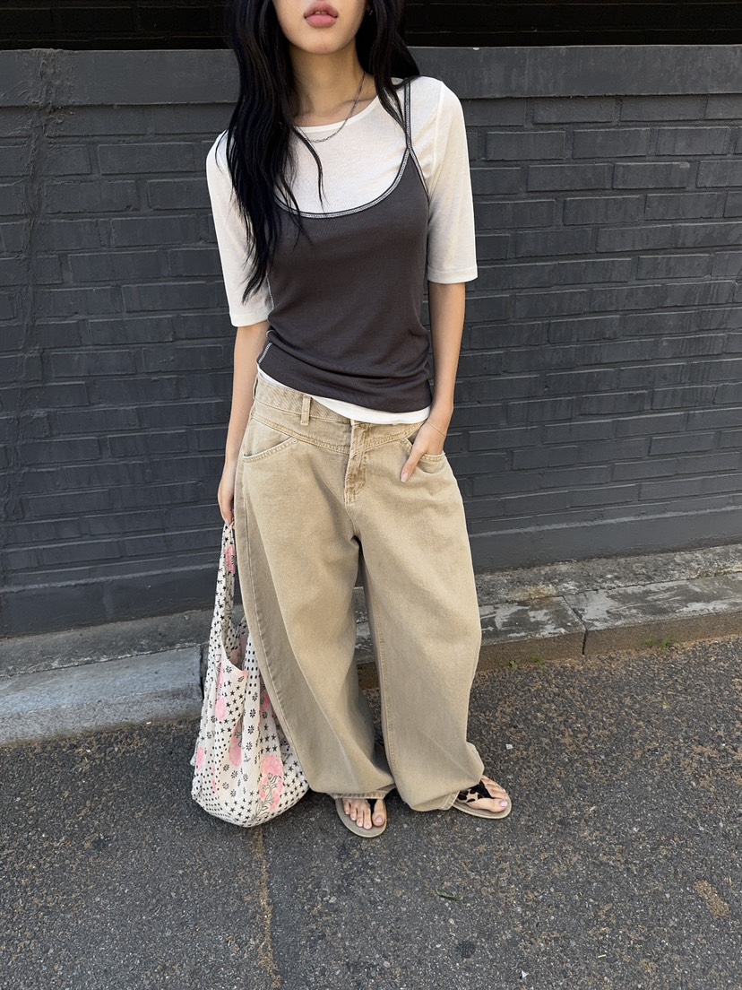 SUNDER MARKET韓國代購女士新品人氣休閑26夏季時尚套裝SUNDER MARKET套裝圖色3