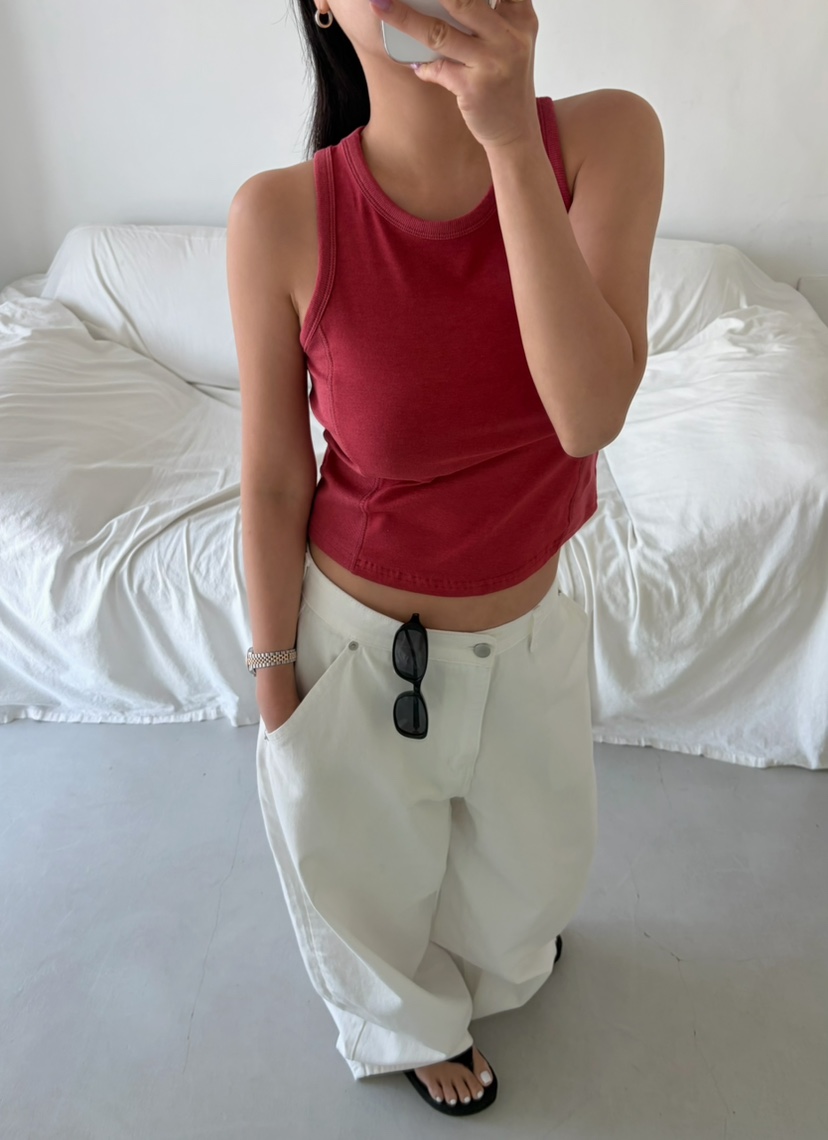 BYRING韓國東大門直郵女裝新款休閑職業推薦吊帶背心無袖BYRING吊帶/背心
