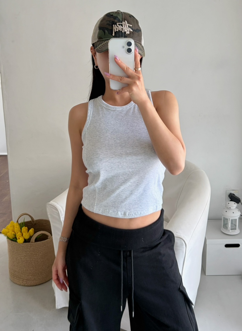 BYRING韓國東大門直郵女裝新款休閑職業推薦吊帶背心無袖BYRING吊帶/背心