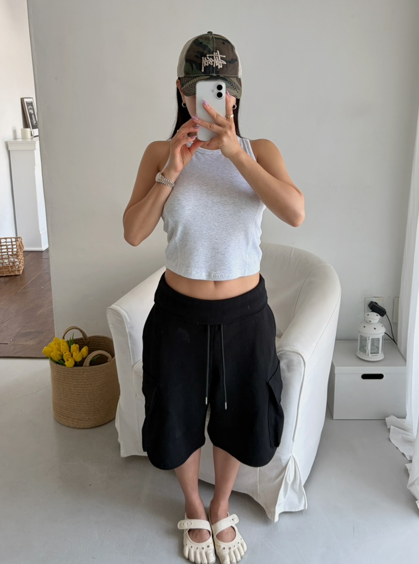 BYRING韓國直郵女裝新品時尚熱賣休閑26夏季26春夏短褲工裝褲BYRING短褲