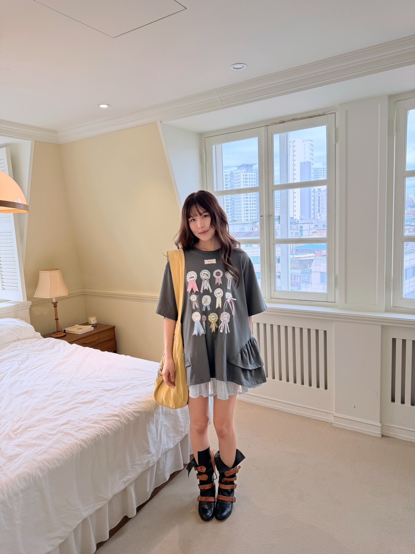BOUTIQUE-L韓國直郵實拍女士新品26夏季26春夏推薦職業T恤BOUTIQUE-LT恤