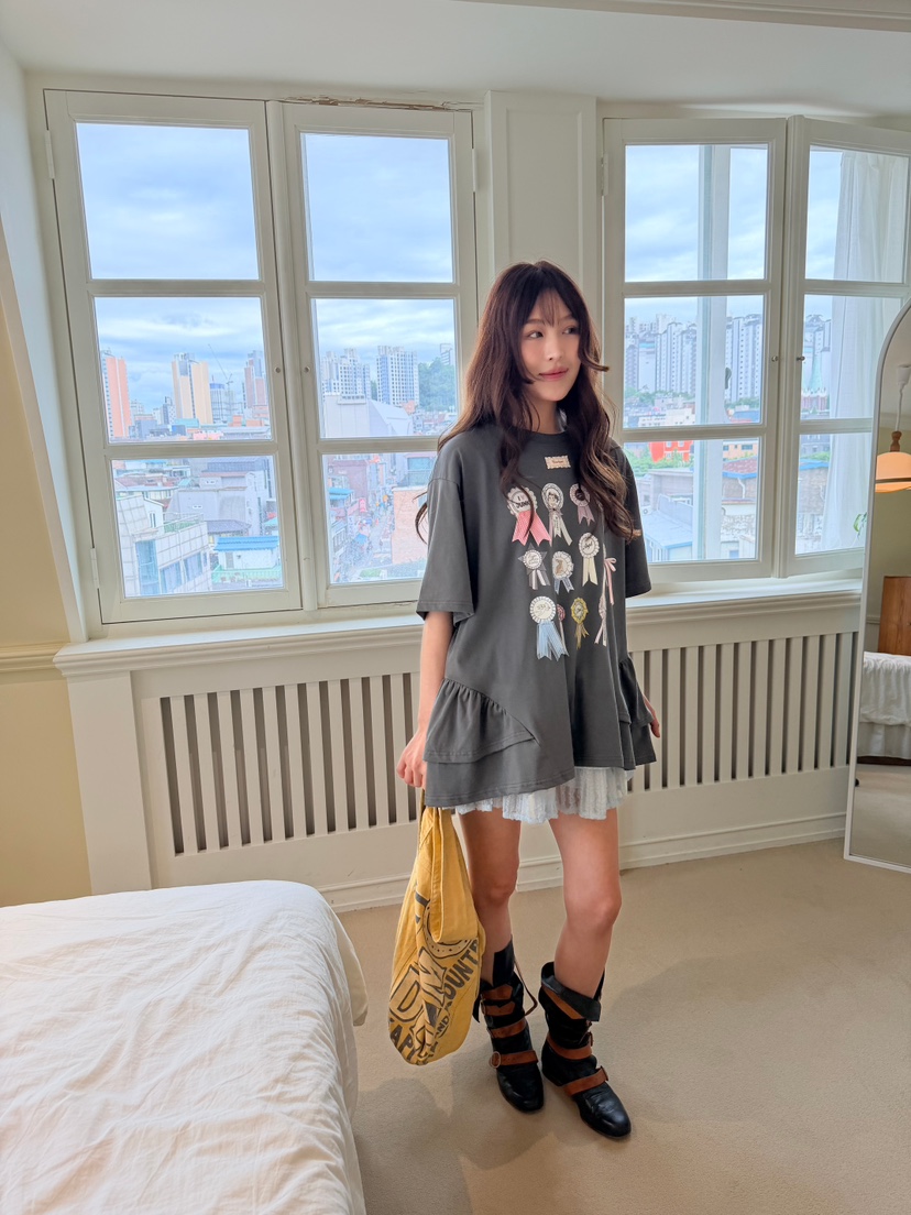BOUTIQUE-L韓國直郵實拍女士新品26夏季26春夏推薦職業T恤BOUTIQUE-LT恤