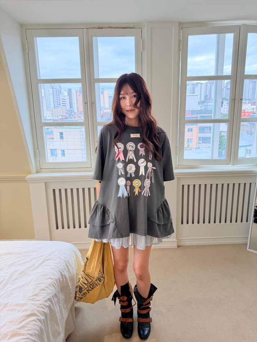 BOUTIQUE-L韓國直郵實拍女士新品26夏季26春夏推薦職業T恤BOUTIQUE-LT恤圖色2