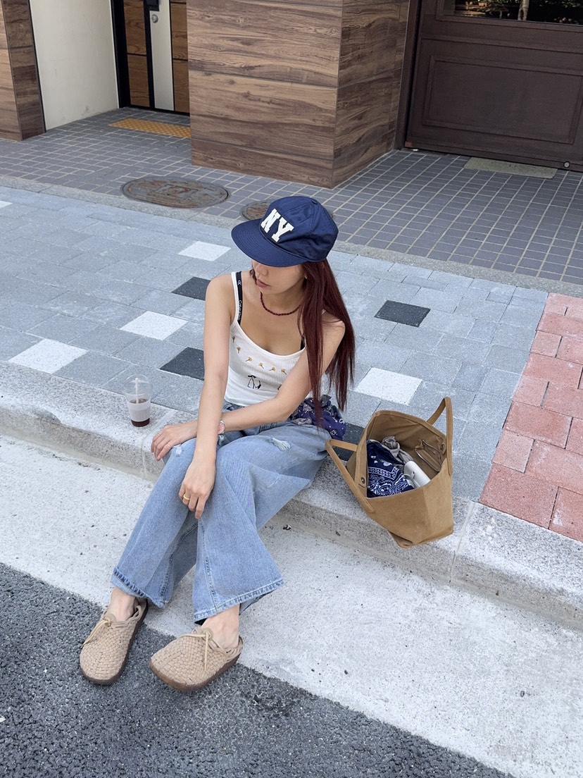 SUNDER MARKET韓國直郵女士新品休閑吊帶背心不含內搭刺繡SUNDER MARKET吊帶/背心