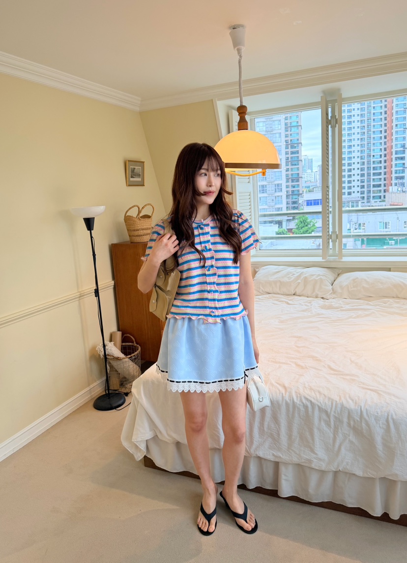BOUTIQUE-L韓國直郵女裝新款時尚職業26春夏26夏季推薦T恤BOUTIQUE-LT恤