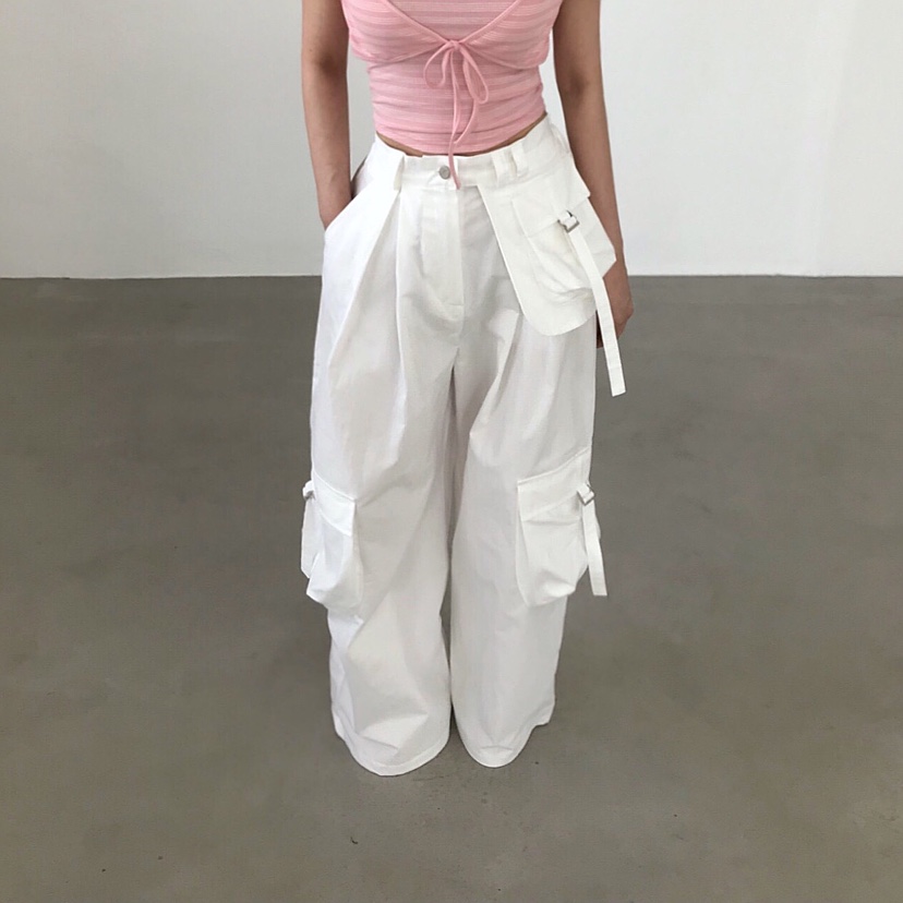 2TWO MOON東大門實拍韓國女士新品時尚人氣職業休閑褲口袋2TWO MOON休閑褲圖色1