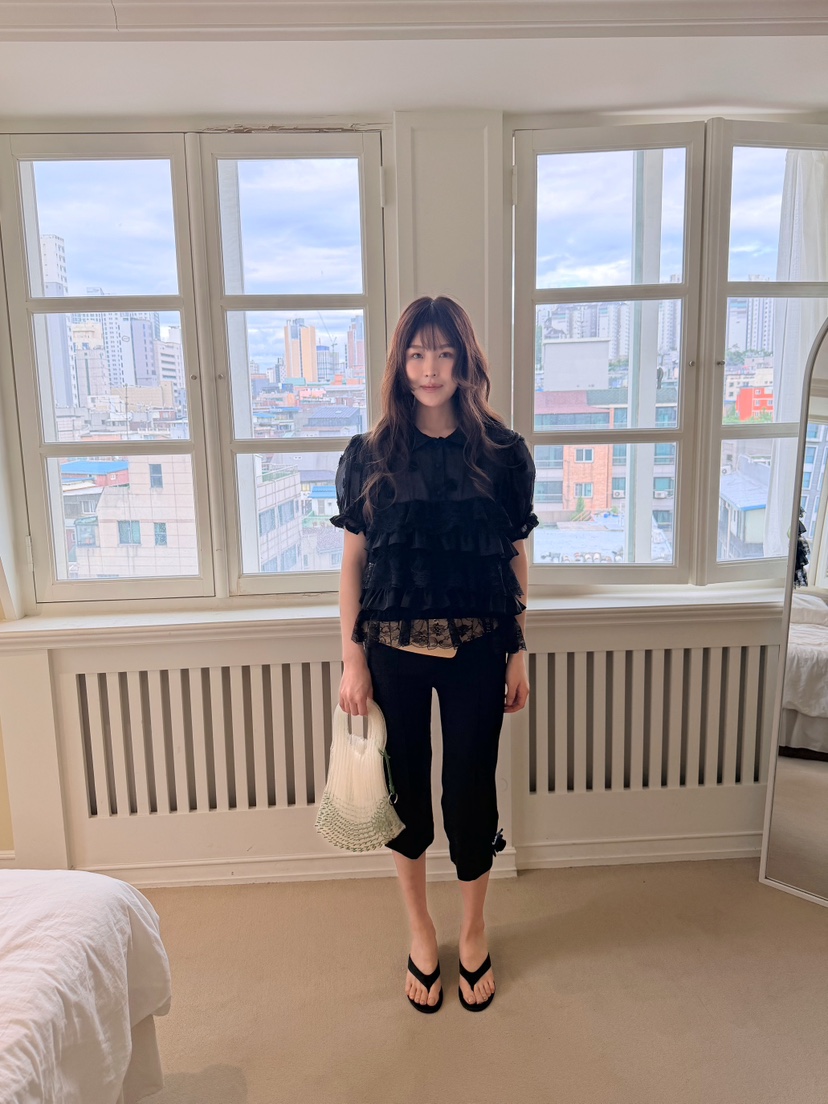 BOUTIQUE-L韓國直郵女士新品休閑熱賣人氣26春夏襯衫蕾絲衫BOUTIQUE-L襯衫/蕾絲衫