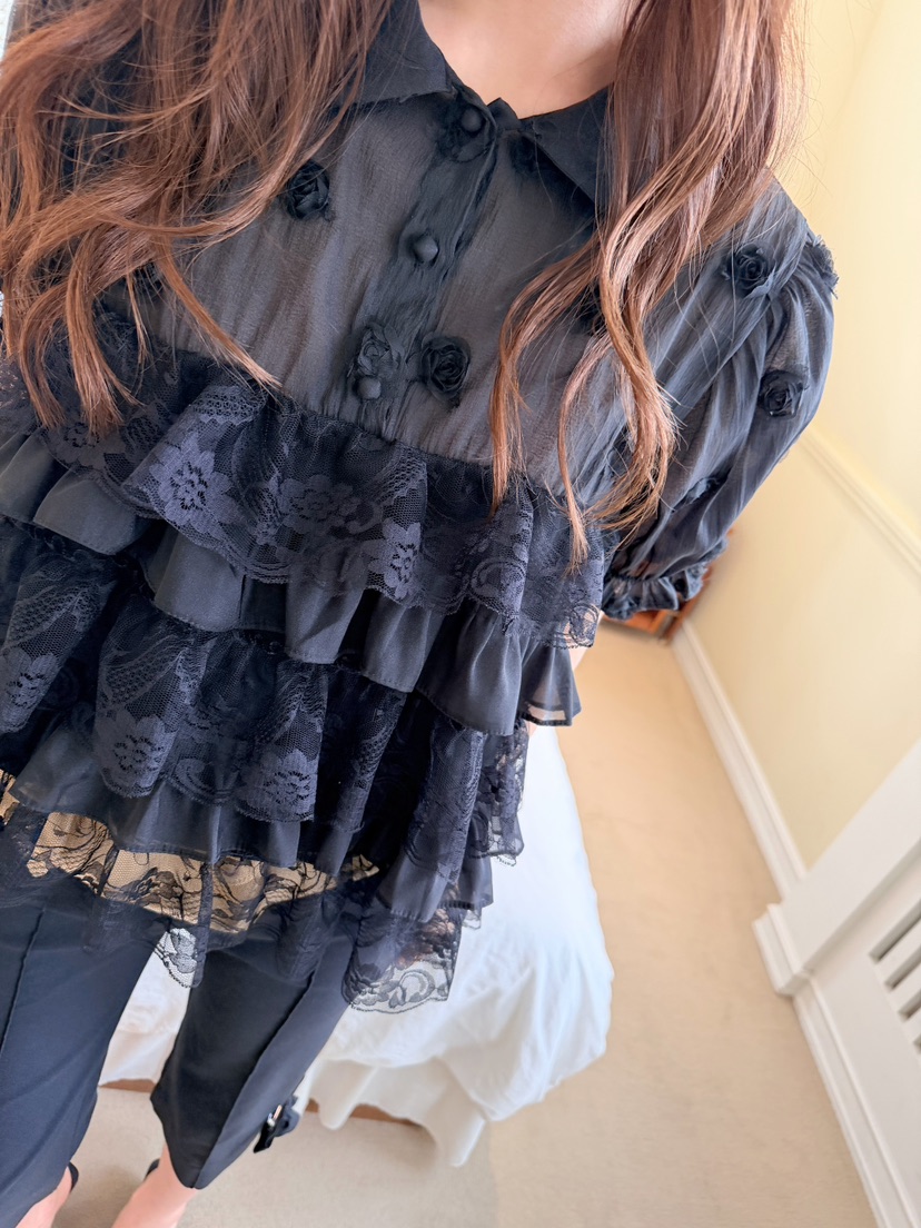 BOUTIQUE-L韓國直郵女士新品休閑熱賣人氣26春夏襯衫蕾絲衫BOUTIQUE-L襯衫/蕾絲衫