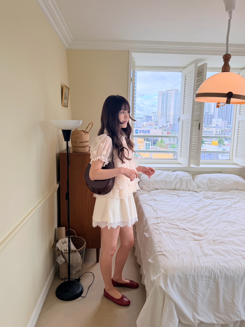 BOUTIQUE-L韓國直郵女士新品休閑熱賣人氣26春夏襯衫蕾絲衫BOUTIQUE-L襯衫/蕾絲衫