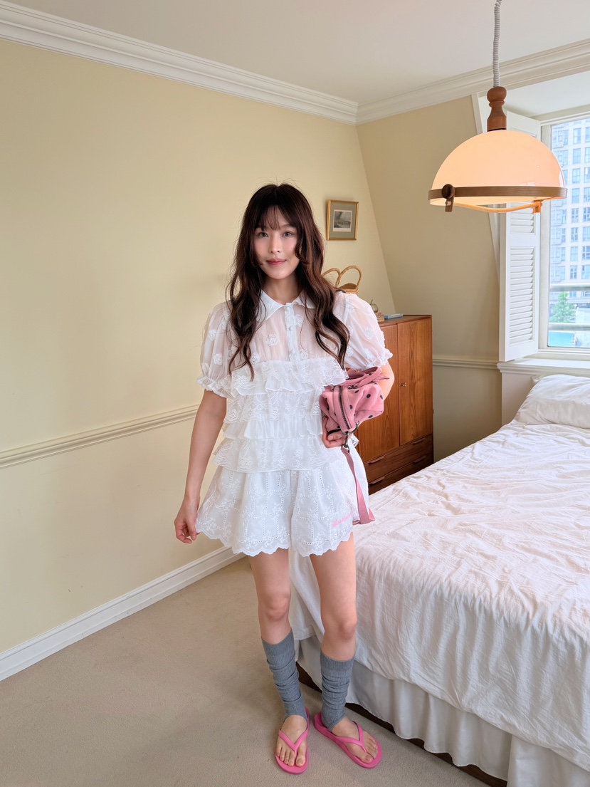 BOUTIQUE-L韓國直郵女士新品休閑熱賣人氣26春夏襯衫蕾絲衫BOUTIQUE-L襯衫/蕾絲衫