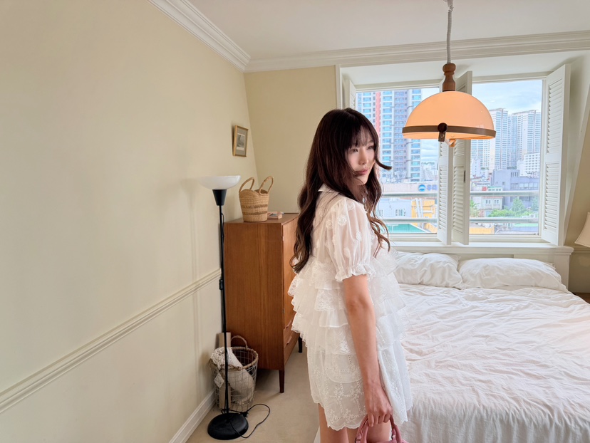 BOUTIQUE-L韓國直郵女士新品休閑熱賣人氣26春夏襯衫蕾絲衫BOUTIQUE-L襯衫/蕾絲衫