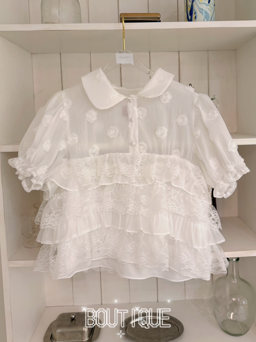 BOUTIQUE-L韓國直郵女士新品休閑熱賣人氣26春夏襯衫蕾絲衫BOUTIQUE-L襯衫/蕾絲衫圖色1