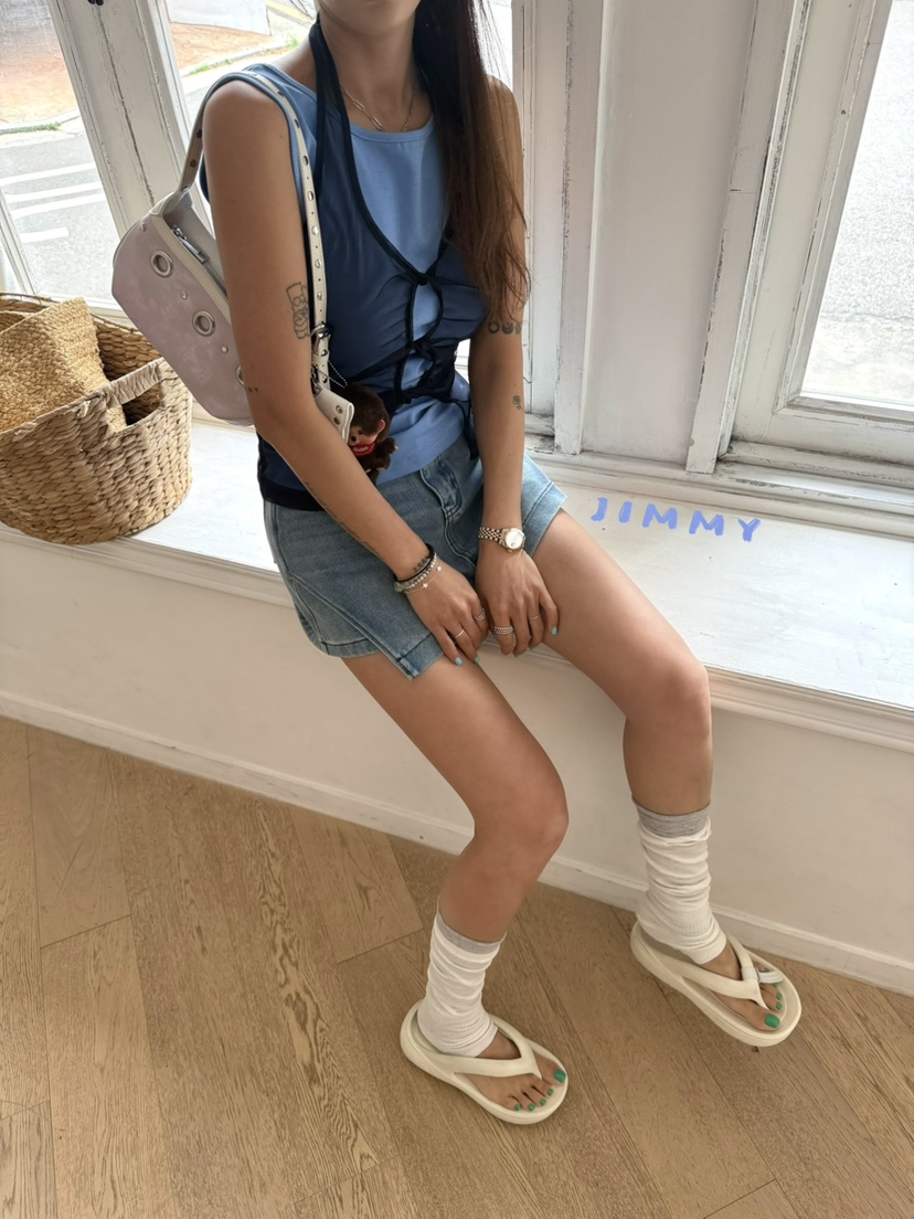 JIMMY韓國直郵實拍女裝新款職業推薦休閑熱賣26夏季套裝透明JIMMY/REMAKE套裝