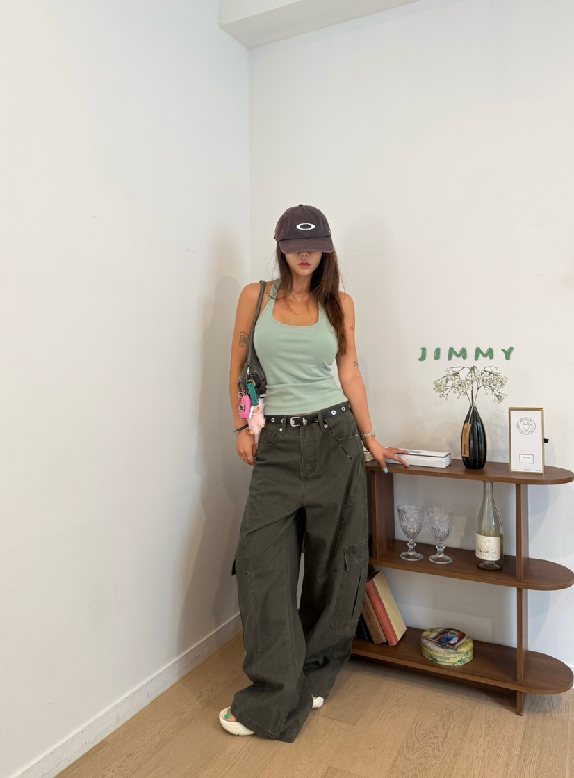 JIMMY韓國代購女裝新款職業人氣26夏季休閑推薦吊帶背心無袖JIMMY/REMAKE吊帶/背心