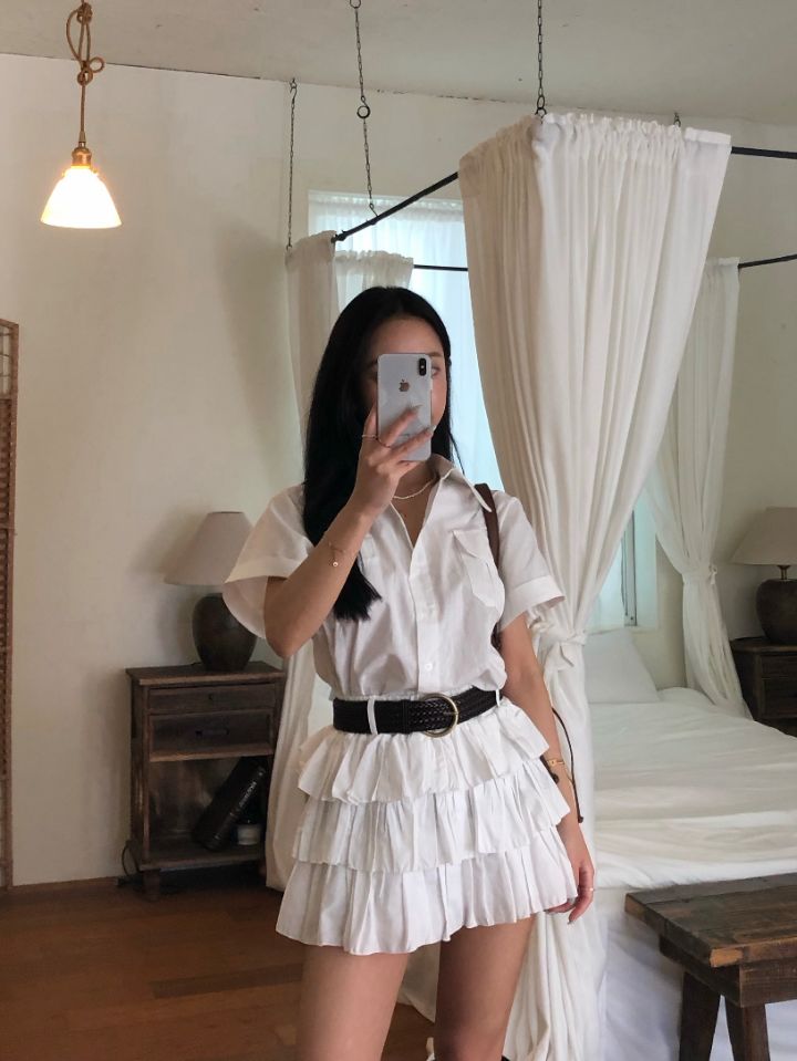 mars韓國直郵實拍女裝新品職業26春夏推薦短裙不含腰帶亞麻mars短裙