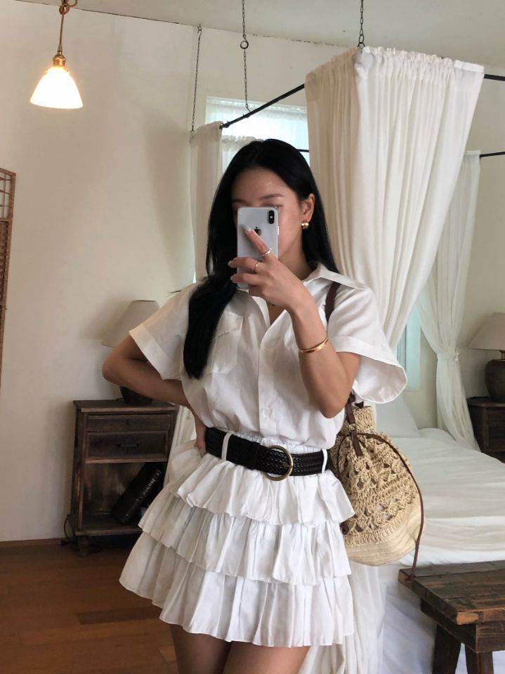 mars韓國直郵實拍女裝新品職業26春夏推薦短裙不含腰帶亞麻mars短裙