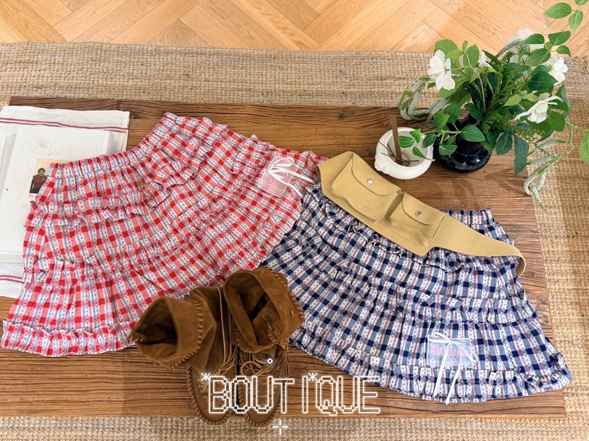 BOUTIQUE-L韓國東大門代購女裝新款時尚人氣短裙不含腰包BOUTIQUE-L短裙
