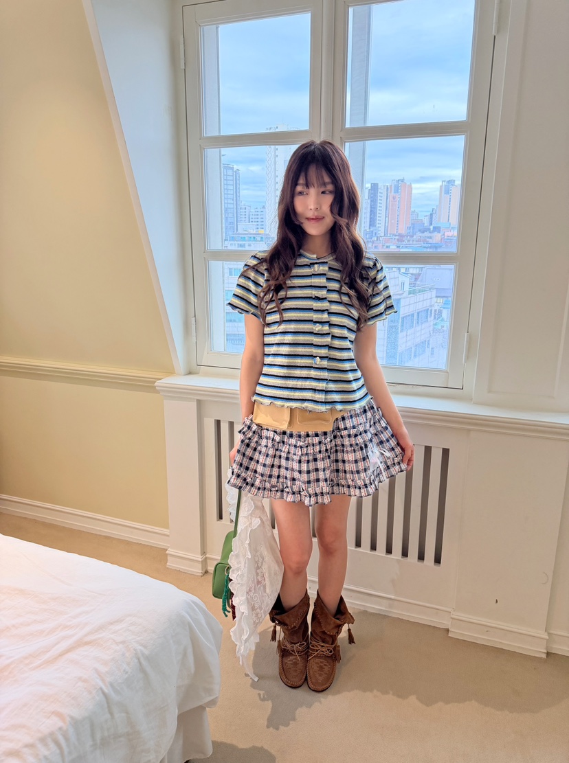 BOUTIQUE-L韓國東大門代購女裝新款時尚人氣短裙不含腰包BOUTIQUE-L短裙