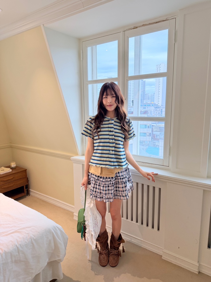 BOUTIQUE-L韓國東大門代購女裝新款時尚人氣短裙不含腰包BOUTIQUE-L短裙