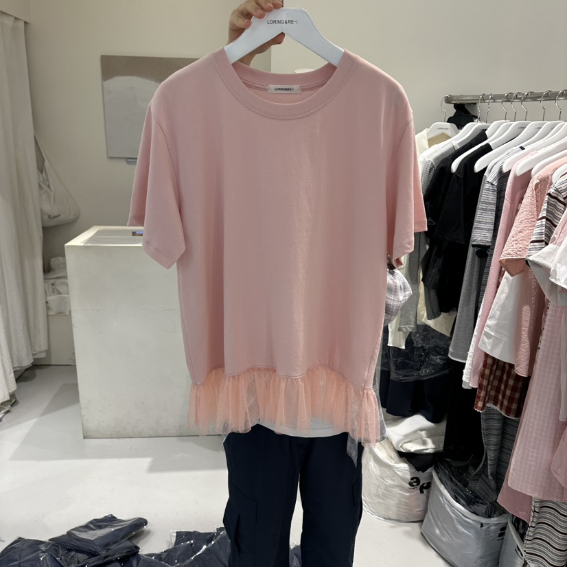 LORING RE I韓國代購女士新品休閑推薦時尚職業熱賣T恤LORING RE-I/BARET恤圖色2