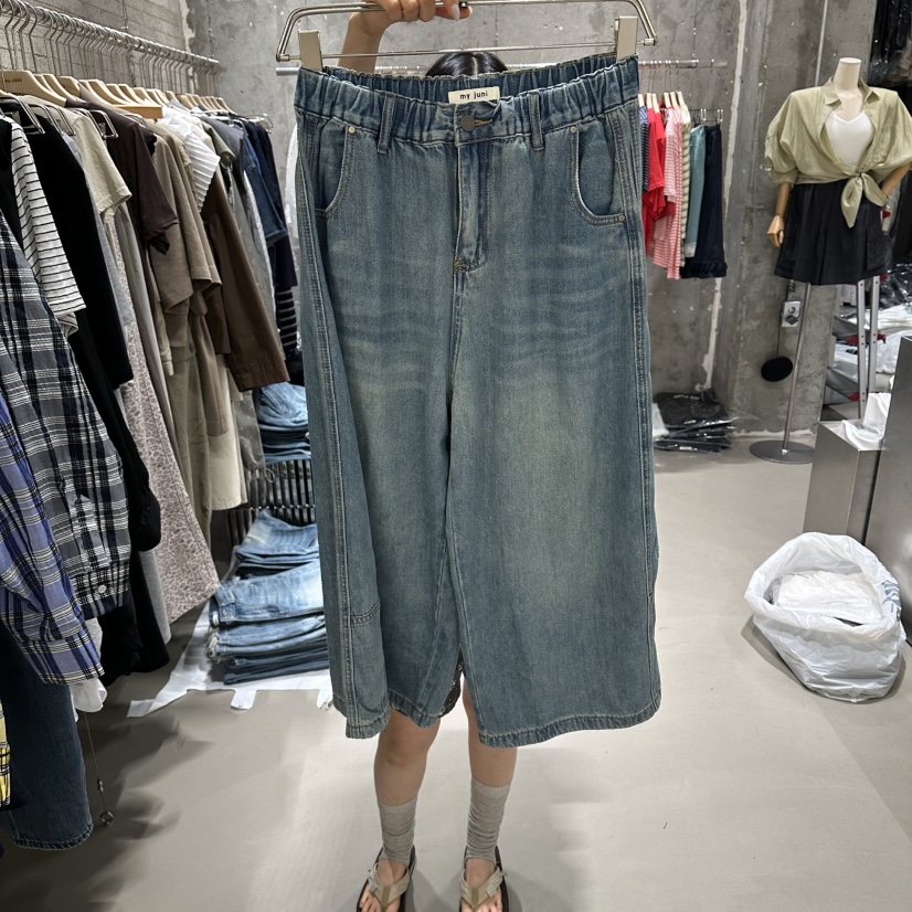 JUNI韓國直郵女裝新款熱賣26春夏26夏季休閑推薦職業牛仔褲my juni牛仔褲圖色1