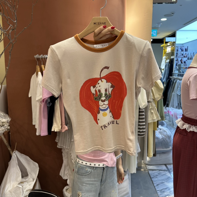MIENNE韓國直郵女裝新品人氣推薦26夏季26春夏時尚熱賣T恤MIENNET恤圖色2