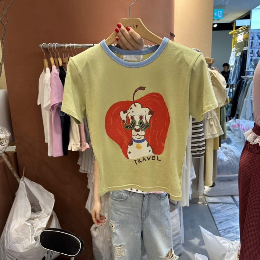 MIENNE韓國直郵女裝新品人氣推薦26夏季26春夏時尚熱賣T恤MIENNET恤圖色3