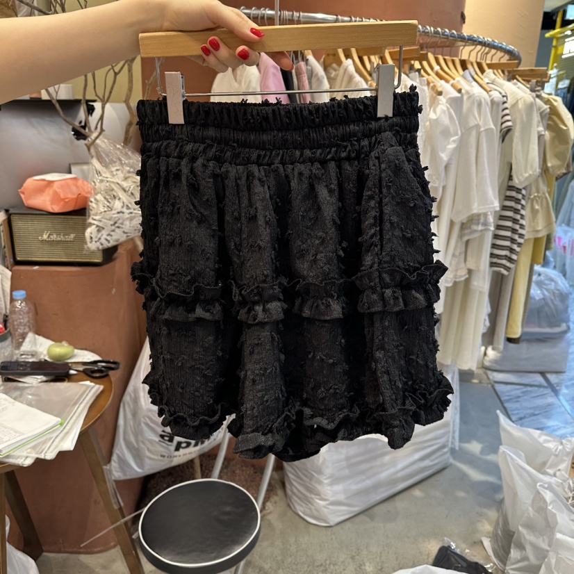 MIENNE韓國東大門代購女士新品職業休閑時尚人氣短褲荷葉邊MIENNE短褲