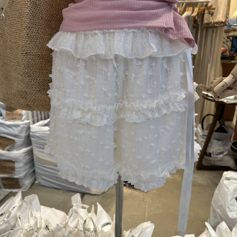 MIENNE韓國東大門代購女士新品職業休閑時尚人氣短褲荷葉邊MIENNE短褲圖色1