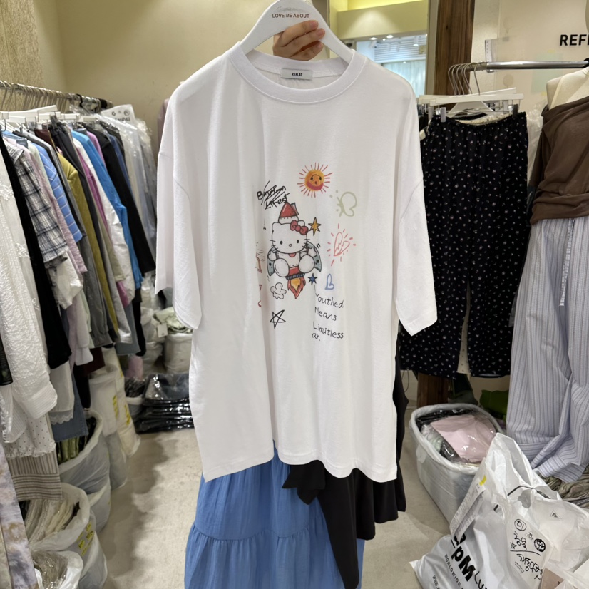 REFLAT韓國代購女士新款人氣推薦26春夏職業休閑時尚熱賣T恤REFLATT恤圖色1