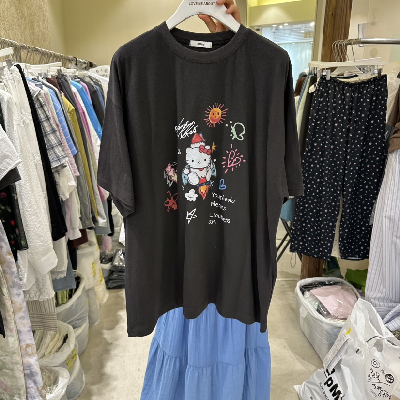 REFLAT韓國代購女士新款人氣推薦26春夏職業休閑時尚熱賣T恤REFLATT恤圖色2