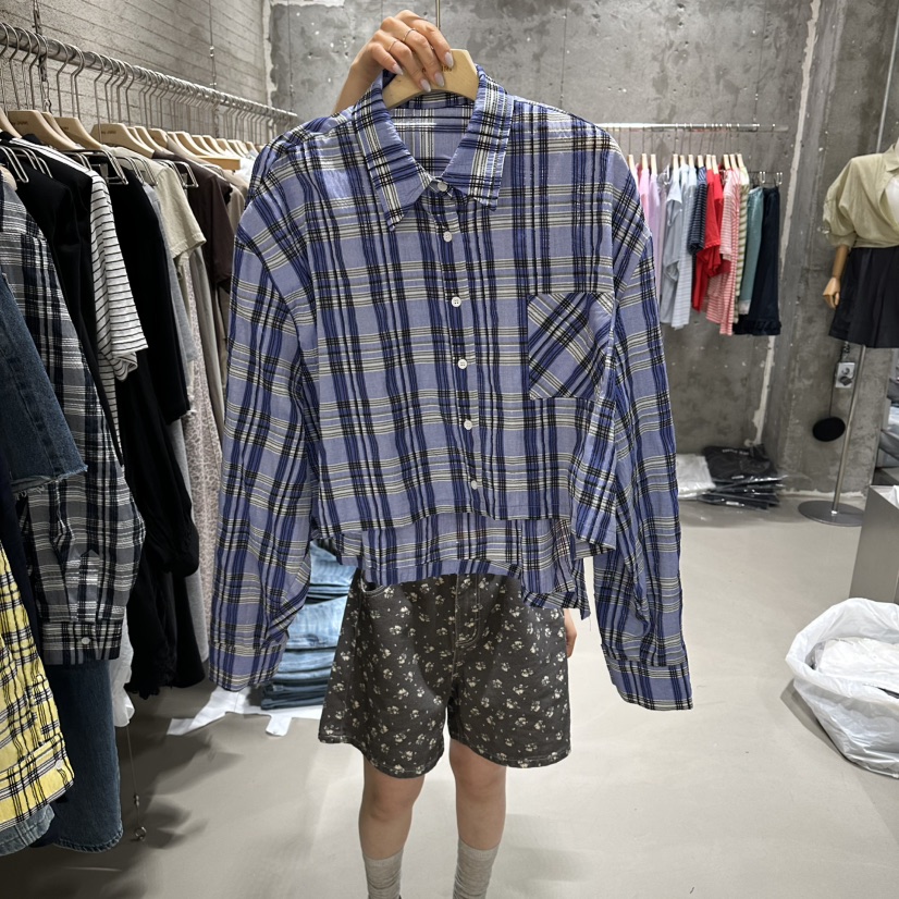 JUNI韓國直郵女裝新款推薦時尚休閑26春夏職業襯衫蕾絲衫my juni襯衫/蕾絲衫圖色2