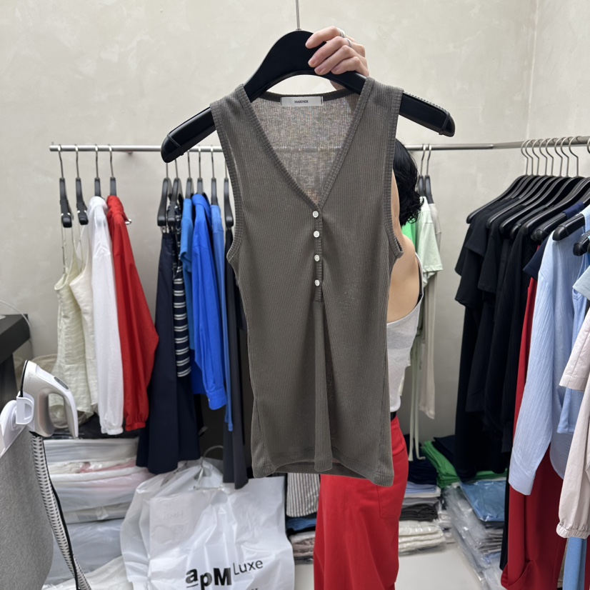 MARINER韓國直郵女士新款推薦26夏季26春夏吊帶背心無袖紐扣MARINER吊帶/背心圖色3
