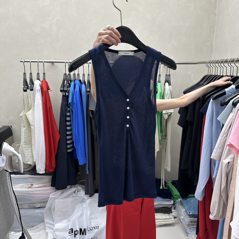 MARINER韓國直郵女士新款推薦26夏季26春夏吊帶背心無袖紐扣MARINER吊帶/背心圖色4