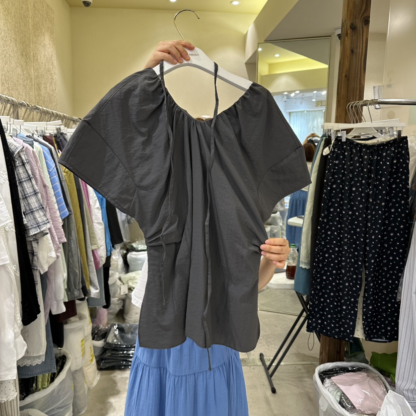 REFLAT東大門實拍韓國女裝新品推薦時尚襯衫蕾絲衫含腰繩REFLAT襯衫/蕾絲衫圖色2