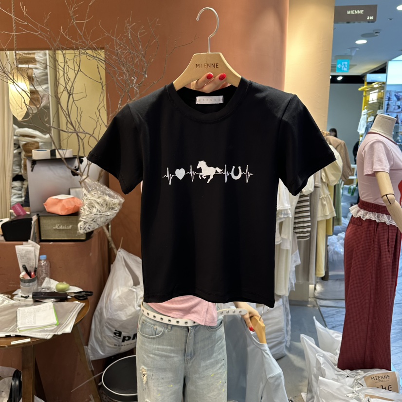 MIENNE韓國東大門代購女士新款熱賣時尚26春夏休閑人氣T恤MIENNET恤圖色4