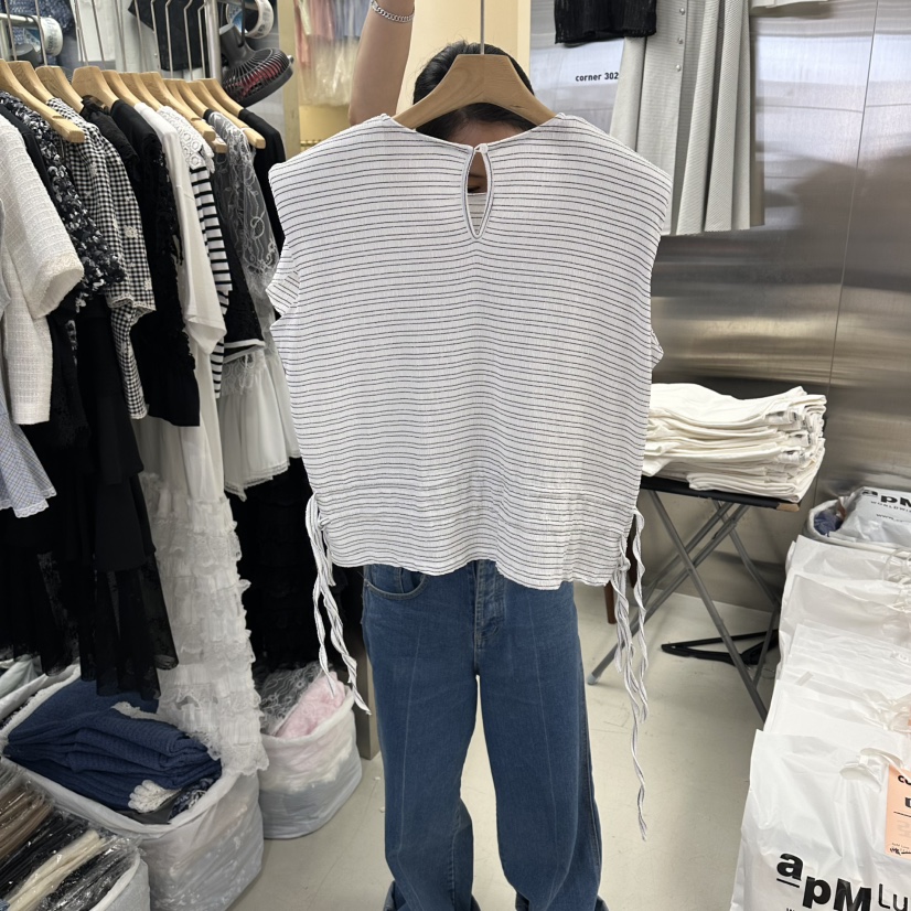 CORNER韓國東大門直郵女士新款推薦26春夏26夏季吊帶背心條紋CORNER.302吊帶/背心