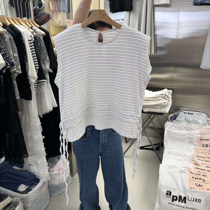 CORNER韓國東大門直郵女士新款推薦26春夏26夏季吊帶背心條紋CORNER.302吊帶/背心圖色2